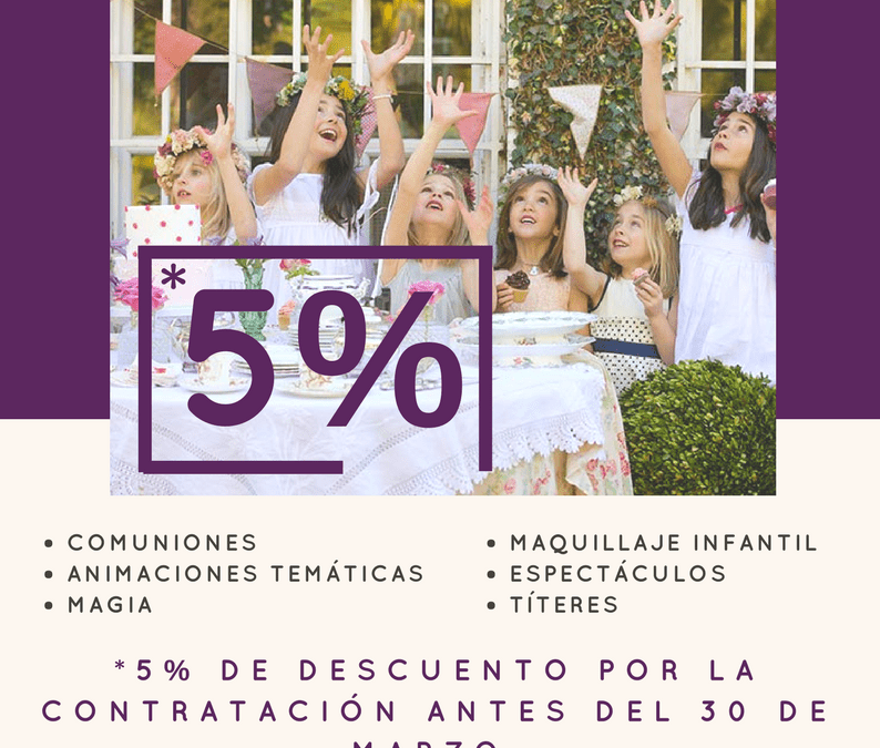 5% de descuento para tu comunión